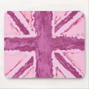 Union Jack geschilderd UK Art Plum Muismat