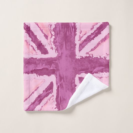 Union Jack geschilderd UK Art Plum Washandje (Wasdoekje)