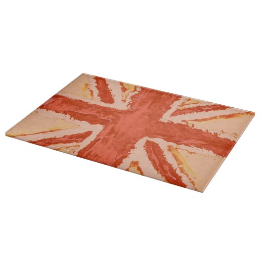 Union Jack geschilderd UK Art Tangerine door Heva Snijplank (Hoek)