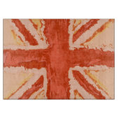 Union Jack geschilderd UK Art Tangerine door Heva Snijplank (Voorkant)