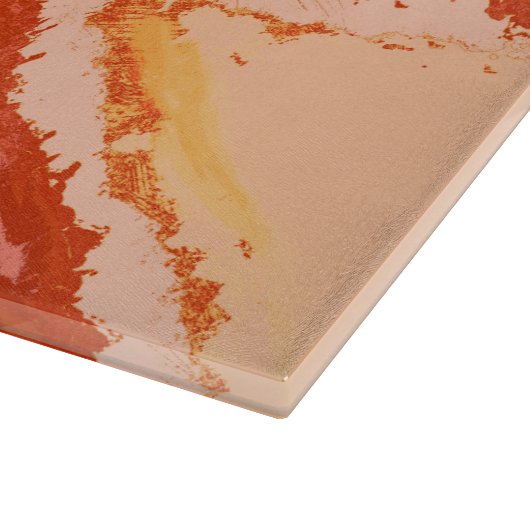 Union Jack geschilderd UK Art Tangerine door Heva  Snijplank (Hoek)