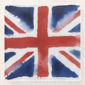 Union jack glass coaster glazen onderzetter (Voorkant)