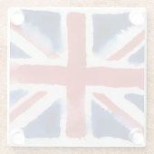 Union jack glass coaster glazen onderzetter (Achterkant)