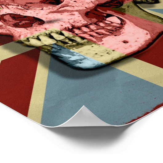 Union Jack glimlachend Poster voor moderne wandkun (Hoek)