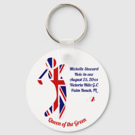 Union Jack Golf Hole-in-one herdenking Sleutelhanger