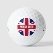 Union Jack Golfballen - Engeland Vlag Naam Initiaa (Voorkant)