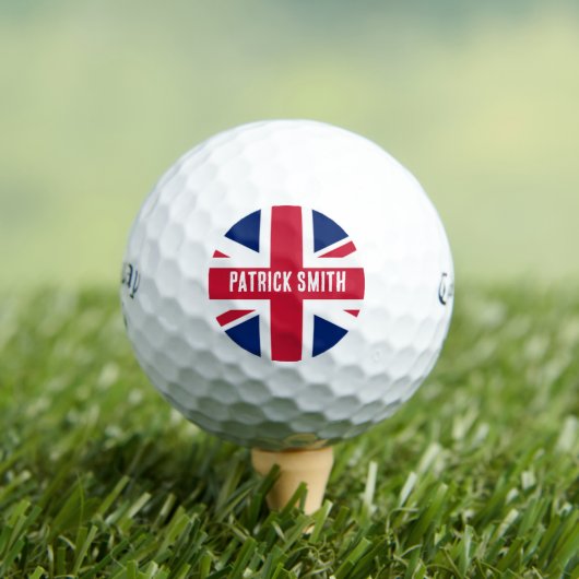 Union Jack Golfballen - Engeland Vlag Naam Initiaa (Insitu Shirt)