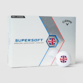Union Jack Golfballen - Engeland Vlag Naam Initiaa (Verpakking)