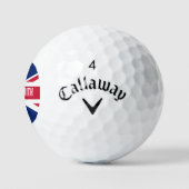Union Jack Golfballen - Engeland Vlag Naam Initiaa (Logo)
