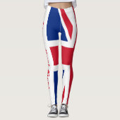 Union Jack Great Britain Jouw tekst Leggings (Voorkant)