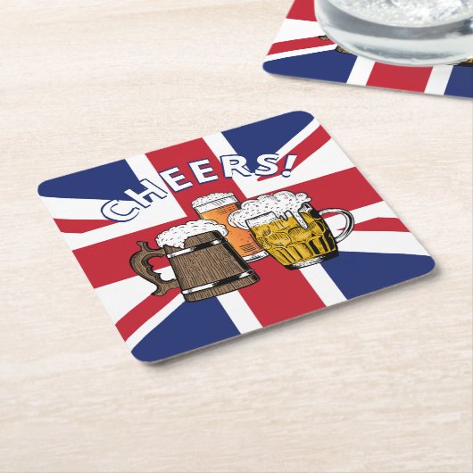 UNION JACK Great British Beer Kartonnen Onderzetters (Schuin)
