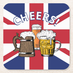 UNION JACK Great British Beer Kartonnen Onderzetters