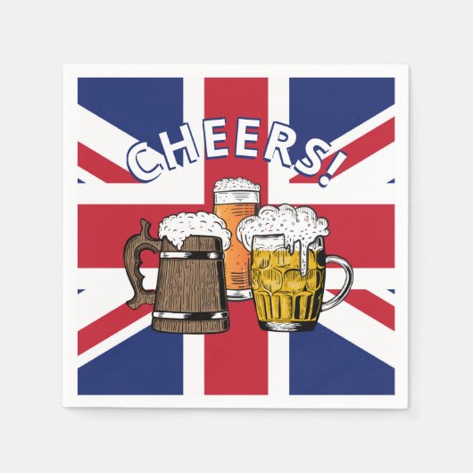 UNION JACK Great British Beer Paper Servet (Voorkant)