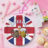 UNION JACK Great British Beer Papieren Bordje (Feest)