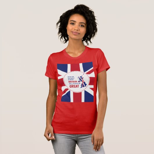 UNION JACK Groot-Brittannië altijd Great Red BREXI T-shirt (Voorkant volledig)