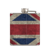 Union Jack | Grunge Britse vlag gepersonaliseerd Heupfles (Achterkant)
