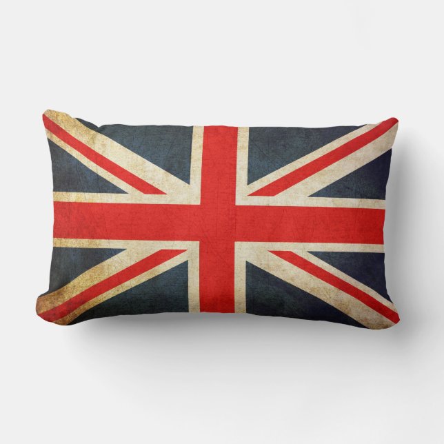 Union Jack  Grunge Style Sierkussen Kussen (Voorkant)