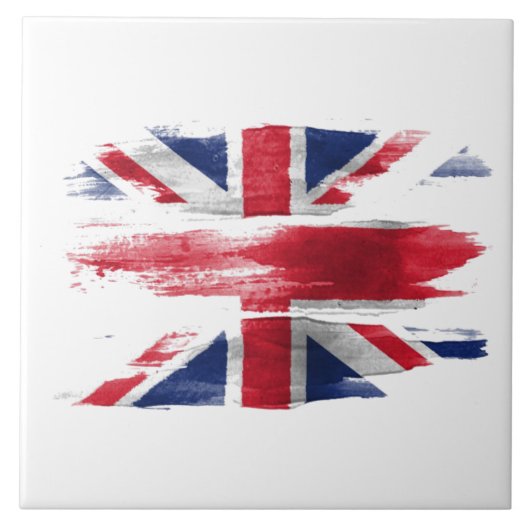 Union Jack grunge Tegeltje (Voorkant)