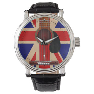 Union Jack Guitar Horloge