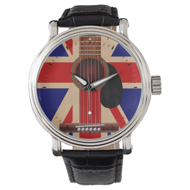 Union Jack Guitar Horloge (Voorkant)