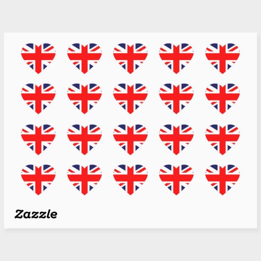 Union Jack Hart Sticker (Vel)