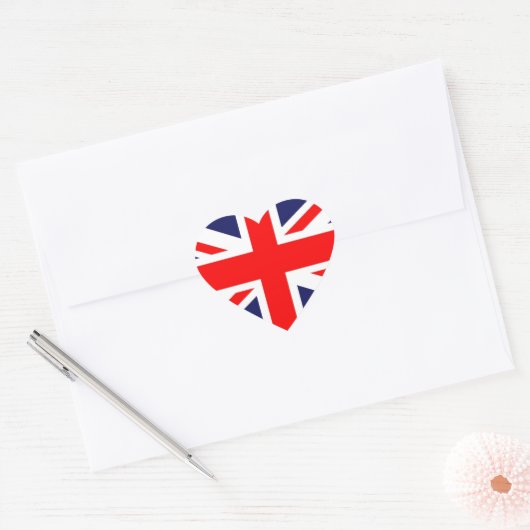 Union Jack Hart Sticker (Envelop)