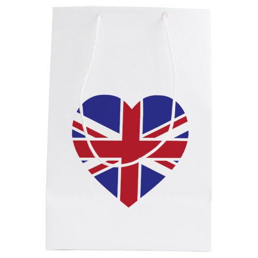 Union Jack Heart Gift Bag Medium Cadeauzakje (Achterkant)