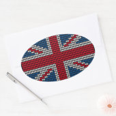 Union Jack Heart Ovale Sticker (Envelop)