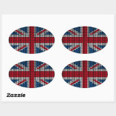 Union Jack Heart Ovale Sticker (Vel)