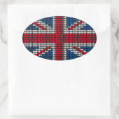 Union Jack Heart Ovale Sticker (Tas)