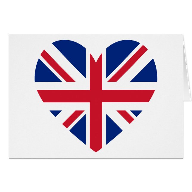Union Jack Heart Shape (Voorkant Horizontaal)