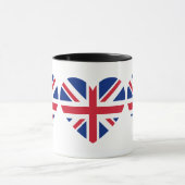 Union Jack Heart Shape Mok (Midden)