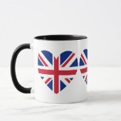 Union Jack Heart Shape Mok (Links)