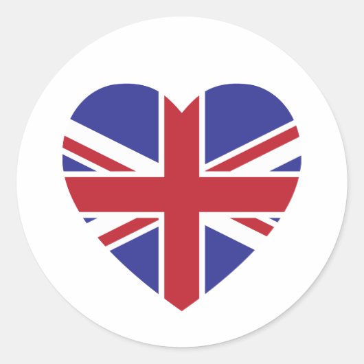 Union Jack Heart Sticker (Voorkant)