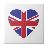 Union Jack Heart Tile Tegeltje (Voorkant)