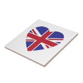 Union Jack Heart Tile Tegeltje (Zijkant)