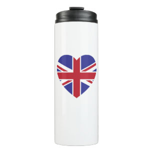 Union Jack Heart Tumbler Thermosbeker