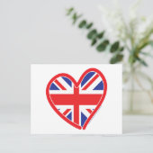 Union Jack Heart-vlag Briefkaart (Staand voorkant)