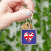 Union Jack Heart-vlag Sleutelhanger (Hand)
