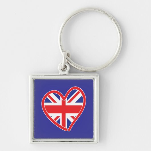 Union Jack Heart-vlag Sleutelhanger (Voorkant)