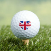 Union Jack Heartflag be6 gbcnt Golfballen (Insitu Shirt)