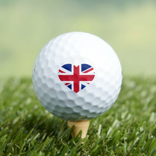 Union Jack Heartflag be6 gbcnt Golfballen (Insitu Shirt)