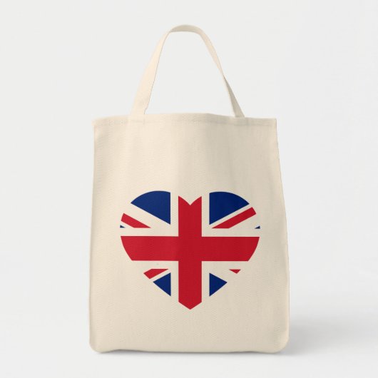 Union Jack Heartflag gtcnt Tote Bag (Voorkant)