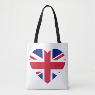 Union Jack Heartflag stint Tote Bag