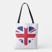 Union Jack Heartflag stint Tote Bag (Achterkant)