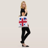 Union Jack Heartflag stint Tote Bag (Op model)