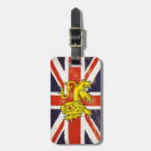 Union Jack Heraldry Lion Bagagelabel (Voorkant verticaal)