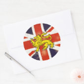  Union Jack Heraldry Lion Sticker (Envelop)