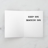 Union Jack Horns Pop Art Rock Verjaardag Kaart (Binnen)