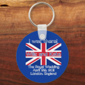 Union Jack I WAS ER Royal Weddenshirt Sleutelhanger (Voorkant)
